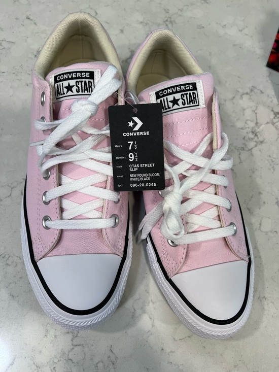 Converse Shoes - Converse Pink Low Top Canvas Sneakers with White Accents